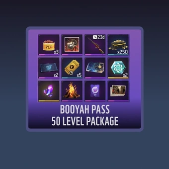BOOYAH PASS 50 Level Package | Free Fire