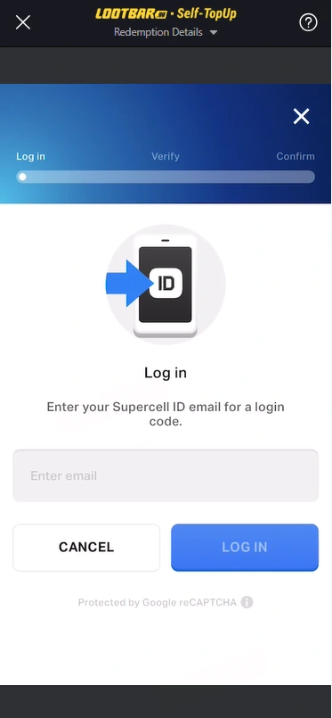 Step to top up Clash Royale on LootBar - 1