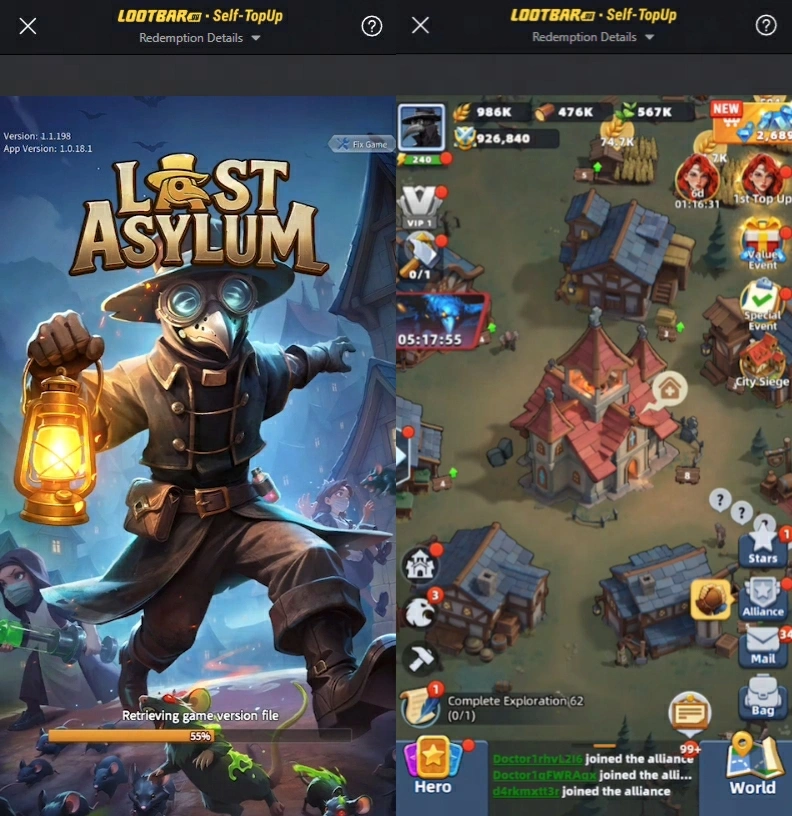 Top up procedure for Last Asylum: Plague - 2