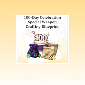 100-Day Celebration Special Weapon Crafting Blueprint | The Seven Deadly Sins: Origin 