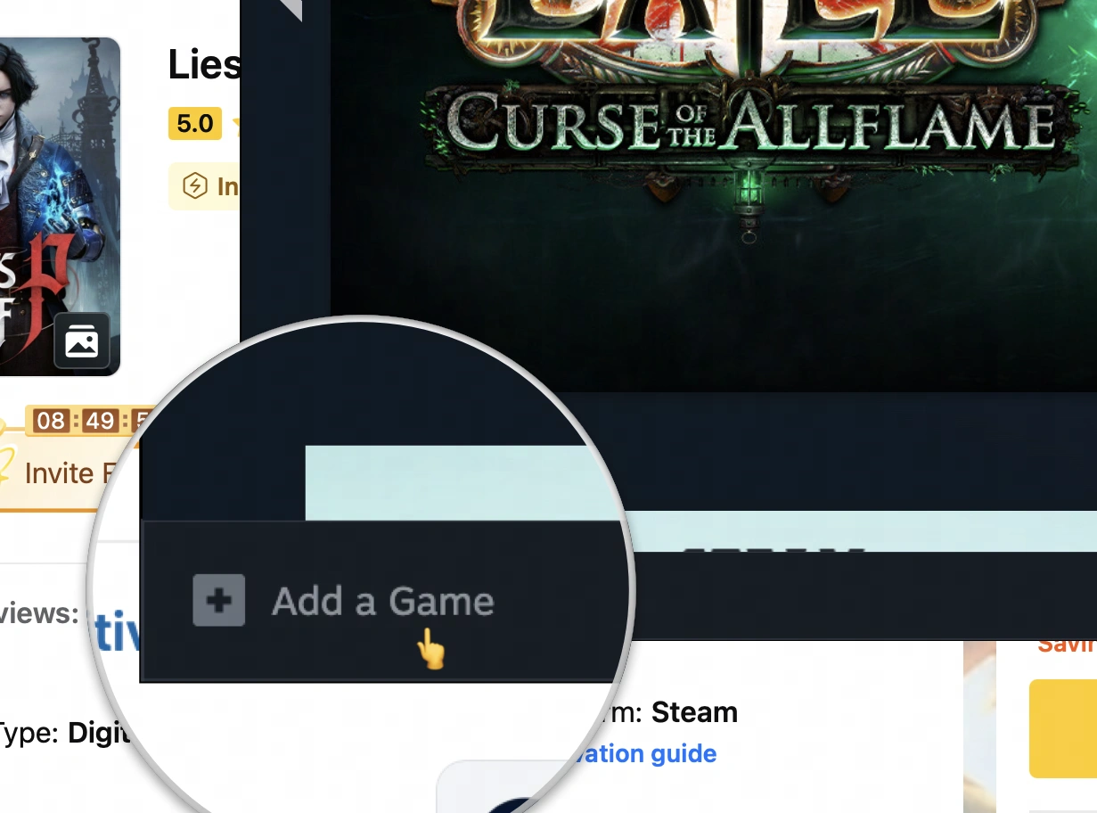 Directly purchase-add a game