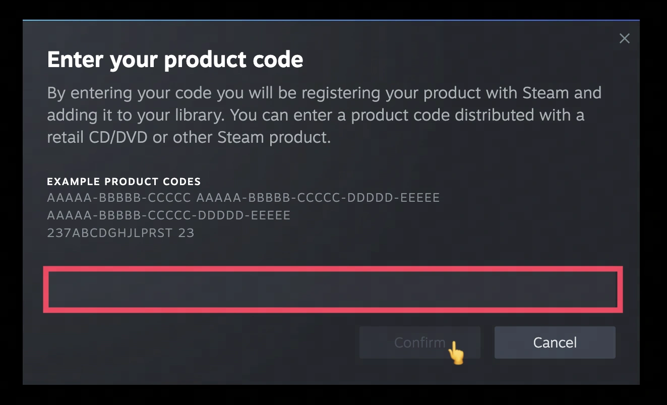 Directly purchase-enter your product code