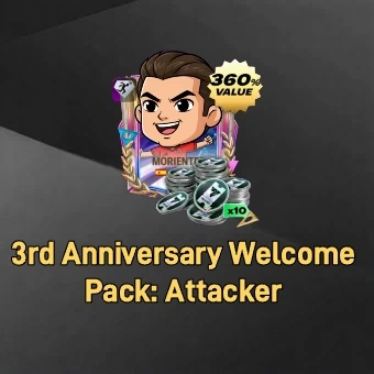 Paquete de bienvenida del 3.º aniversario: Atacante | FC Mobile 
